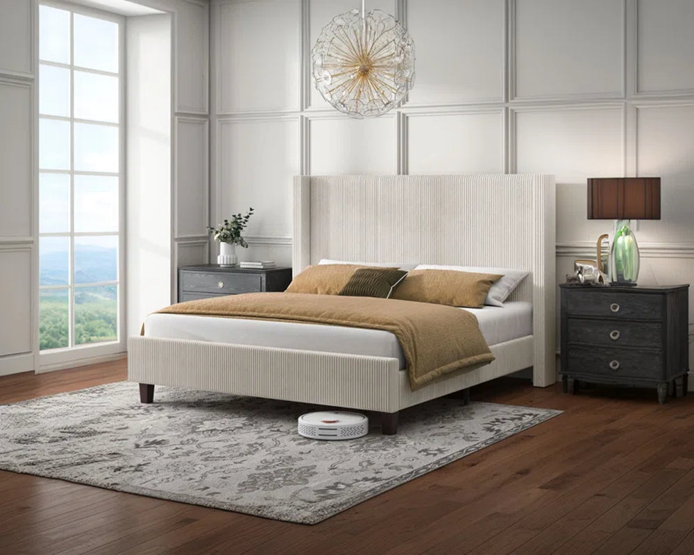 Wauseon Corduroy Upholstered Bed