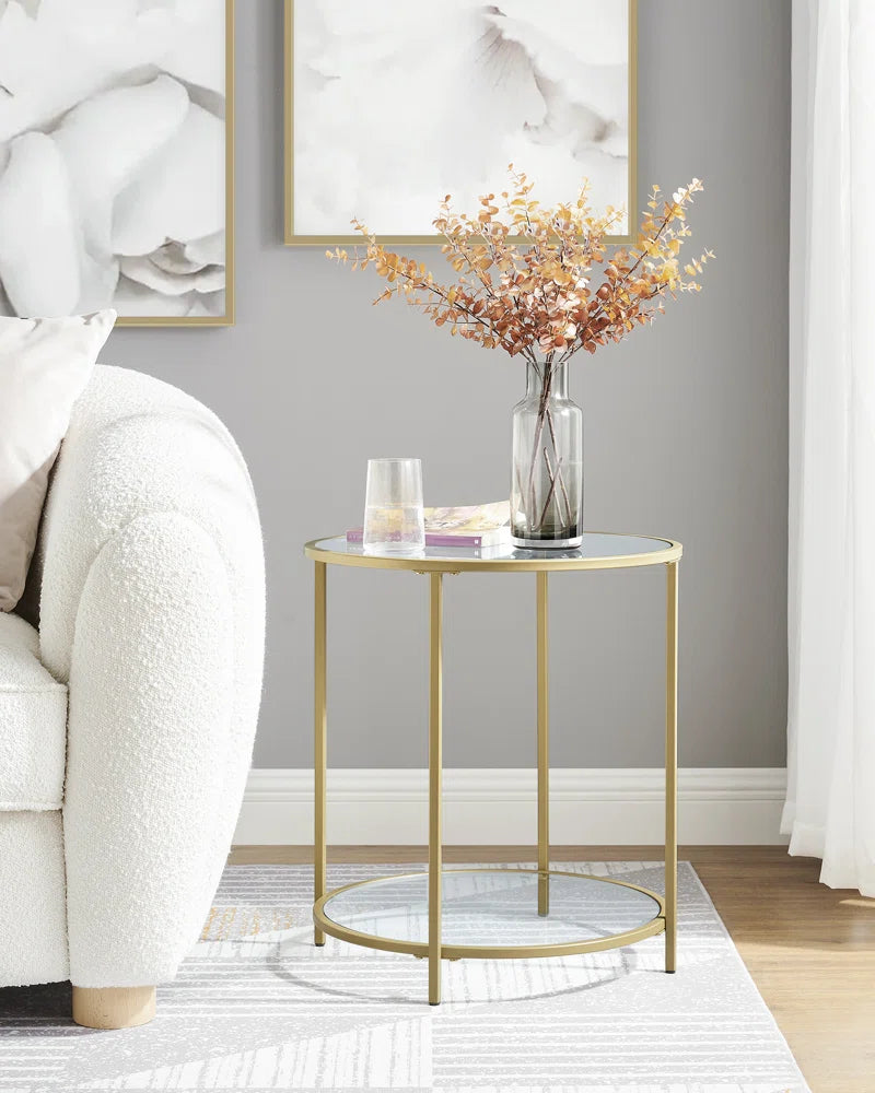 Doynton Glass Top End Table